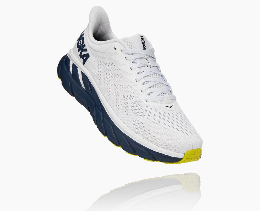 Hoka One One Løbesko Dame - Clifton 7 - Hvide/Sort - 390752CEH